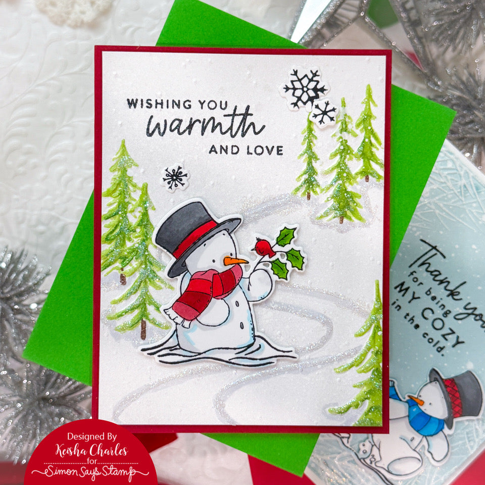 Simon Says Clear Stamps Cozy in the Cold 2334ssc And Everything Nice Merry Christmas Card | color-code:ALT05