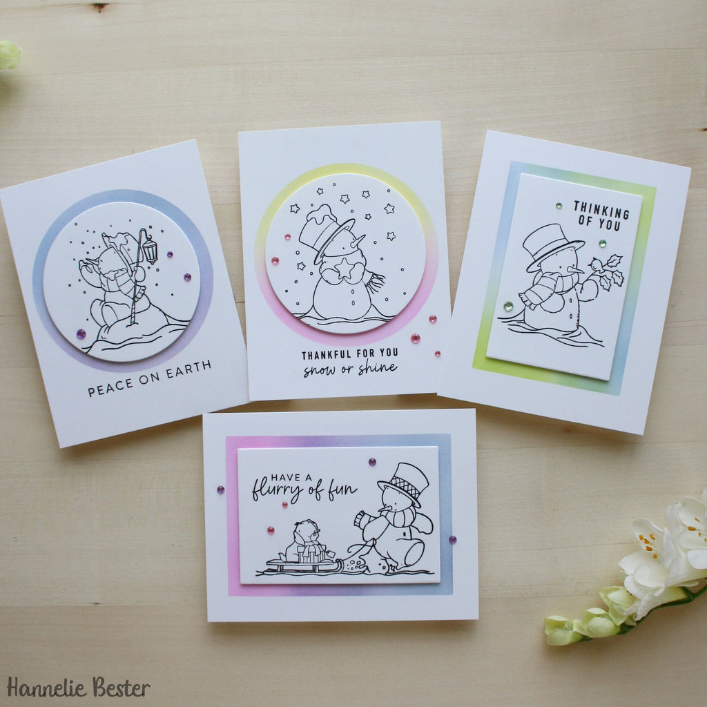 Simon Says Clear Stamps Cozy in the Cold 2334ssc And Everything Nice Holiday Cards