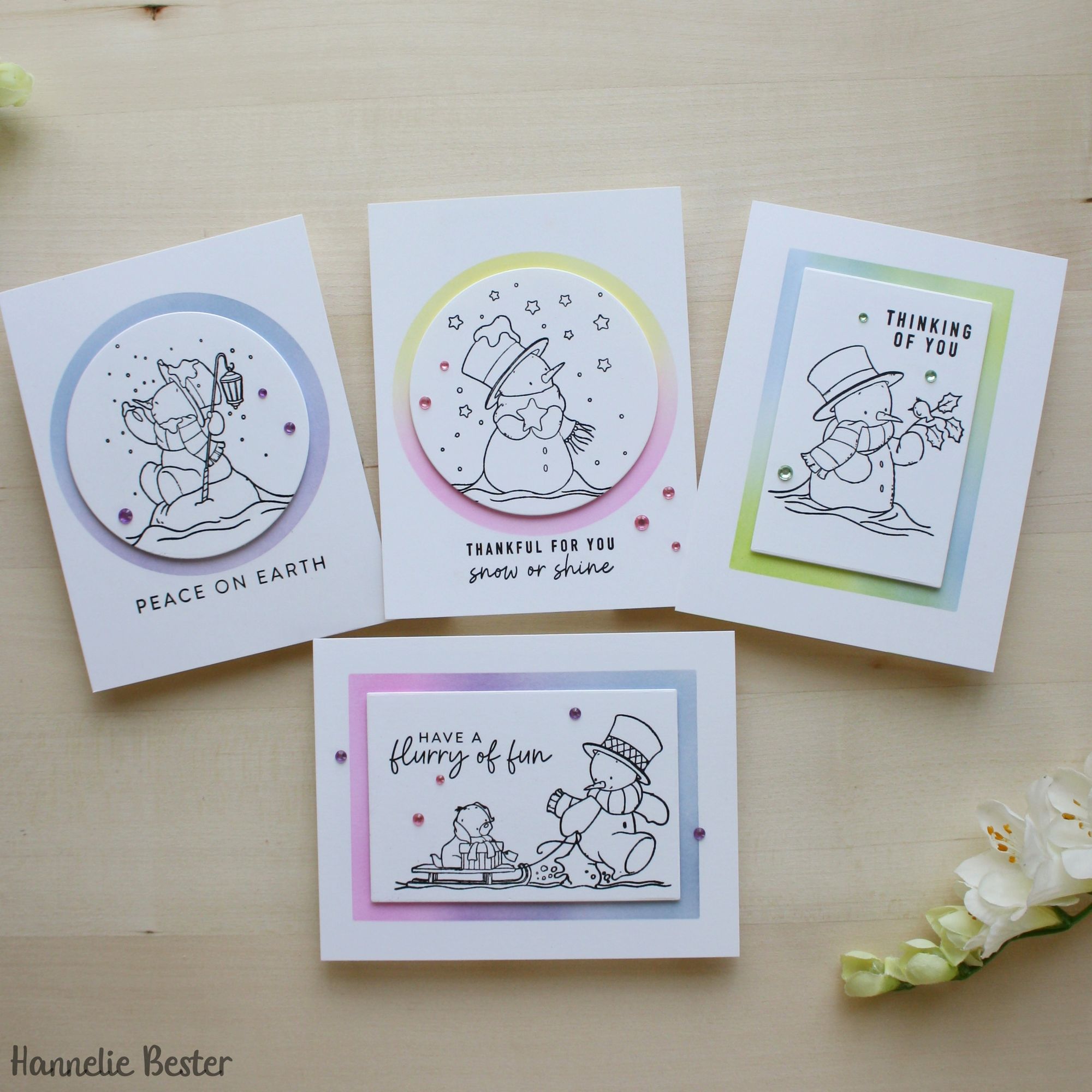 Simon Says Clear Stamps Cozy in the Cold 2334ssc And Everything Nice Holiday Cards