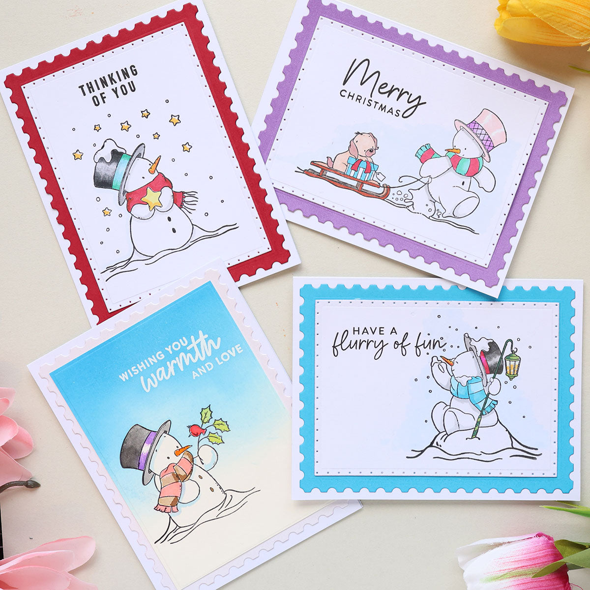 Simon Says Stamps and Dies Cozy in the Cold set1088cc And Everything Nice Christmas Cards