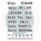 Craft Consortium Accountant Clear Stamps ccestmp022 inside