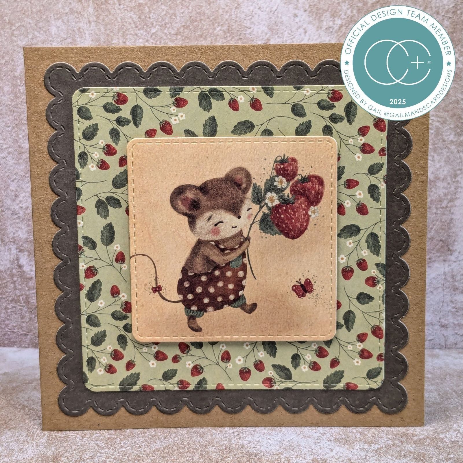 Craft Consortium Amongst the Hedgerow 12 x 12 inch Paper Pad ccpad048 strawberries