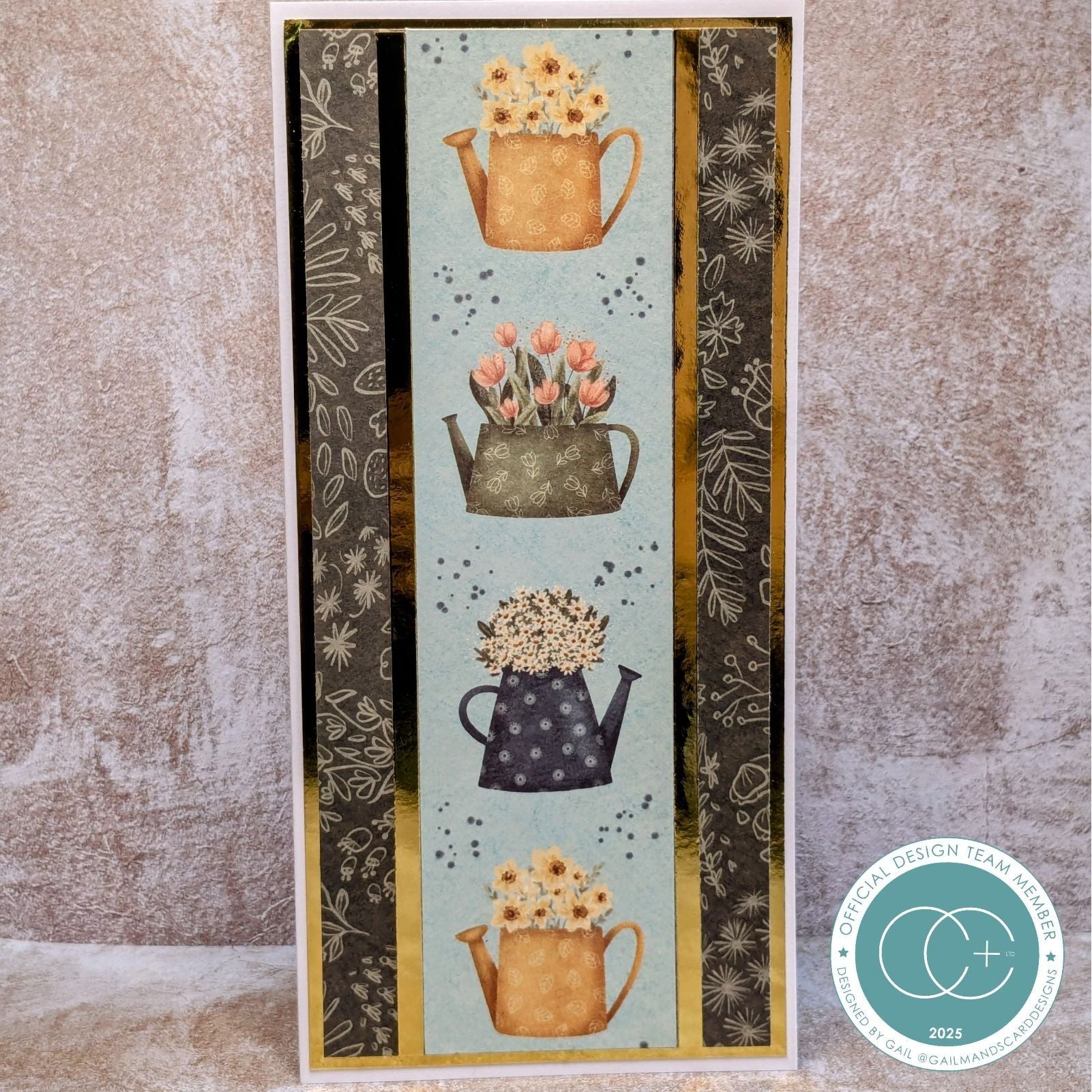 Craft Consortium Amongst the Hedgerow 12 x 12 inch Paper Pad ccpad048 watering can