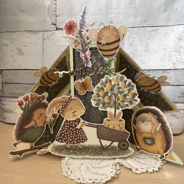 Craft Consortium Amongst the Hedgerow 3D Decoupage 8x8 Pad ccpad048d friends
