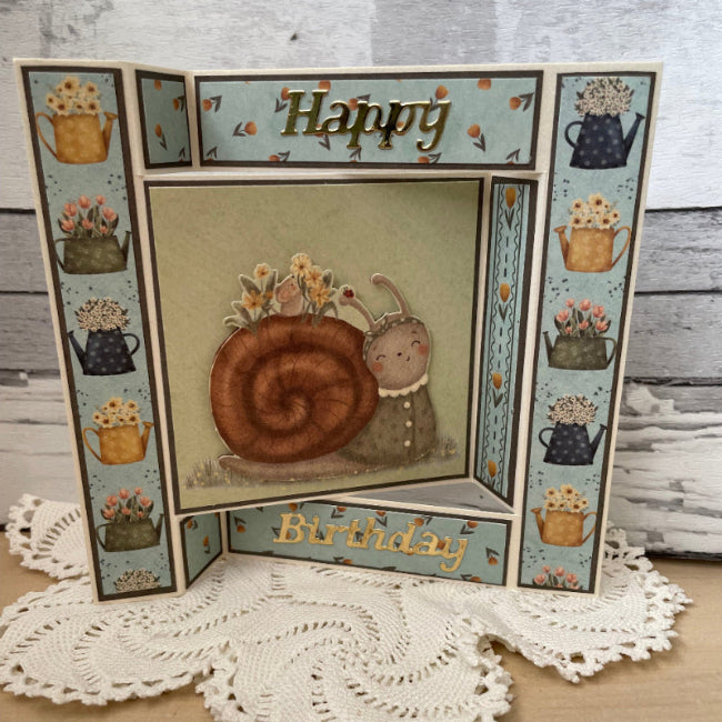 Craft Consortium Amongst the Hedgerow 3D Decoupage 8x8 Pad ccpad048d happy birthday