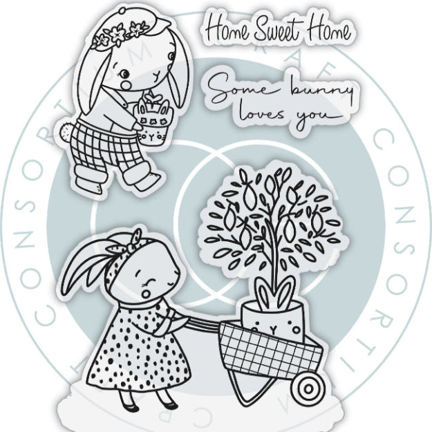 Craft Consortium Amongst the Hedgerow Bunny Clear Stamps ccstmp100 product image