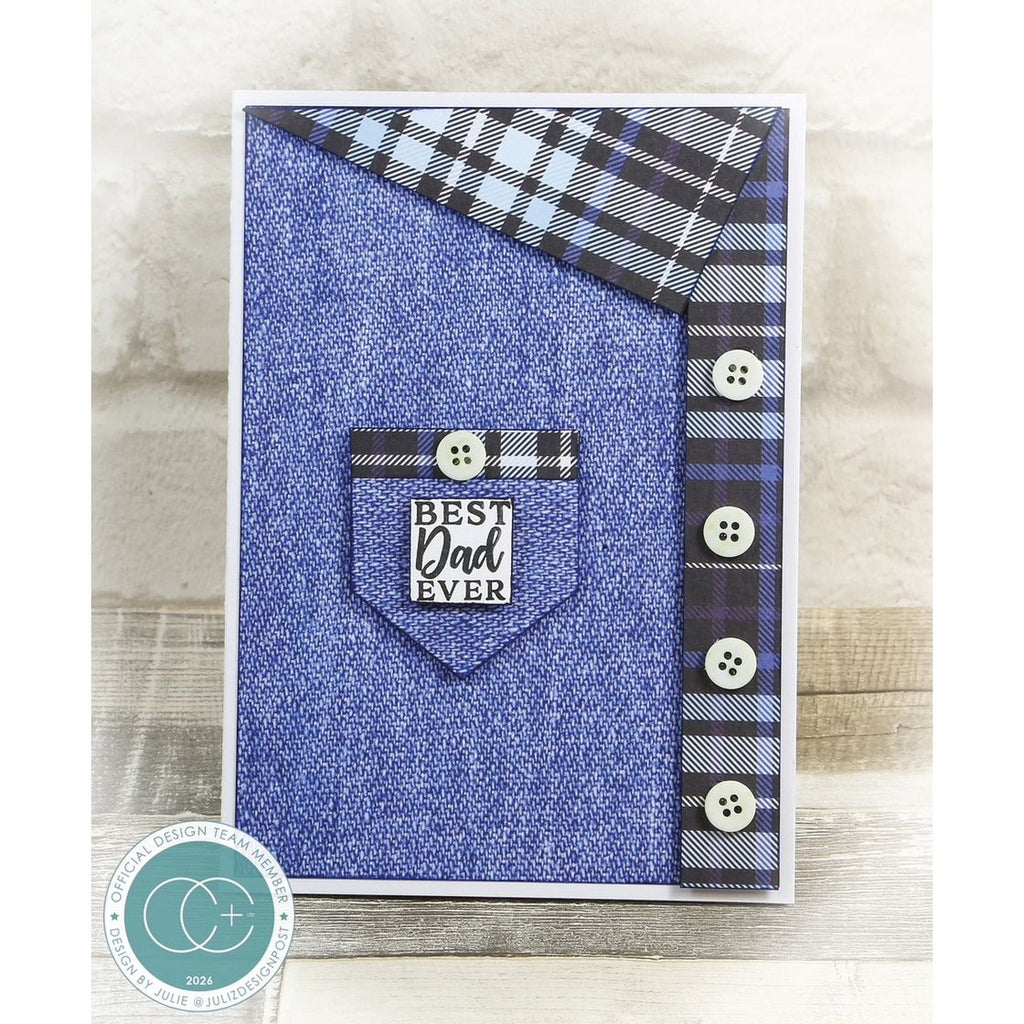 Craft Consortium Denim Textures 6 x 6 inch Paper Pack ccepad044b best dad ever