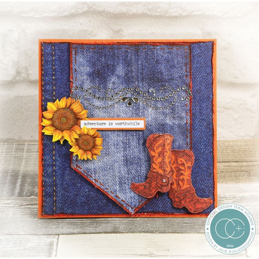 Craft Consortium Denim Textures 6 x 6 inch Paper Pack ccepad044b cowboy boots