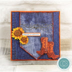 Craft Consortium Denim Textures 6 x 6 inch Paper Pack ccepad044b cowboy boots
