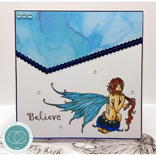 Craft Consortium Faeries Brushing Clear Stamp cclgstmp019 fairy wing