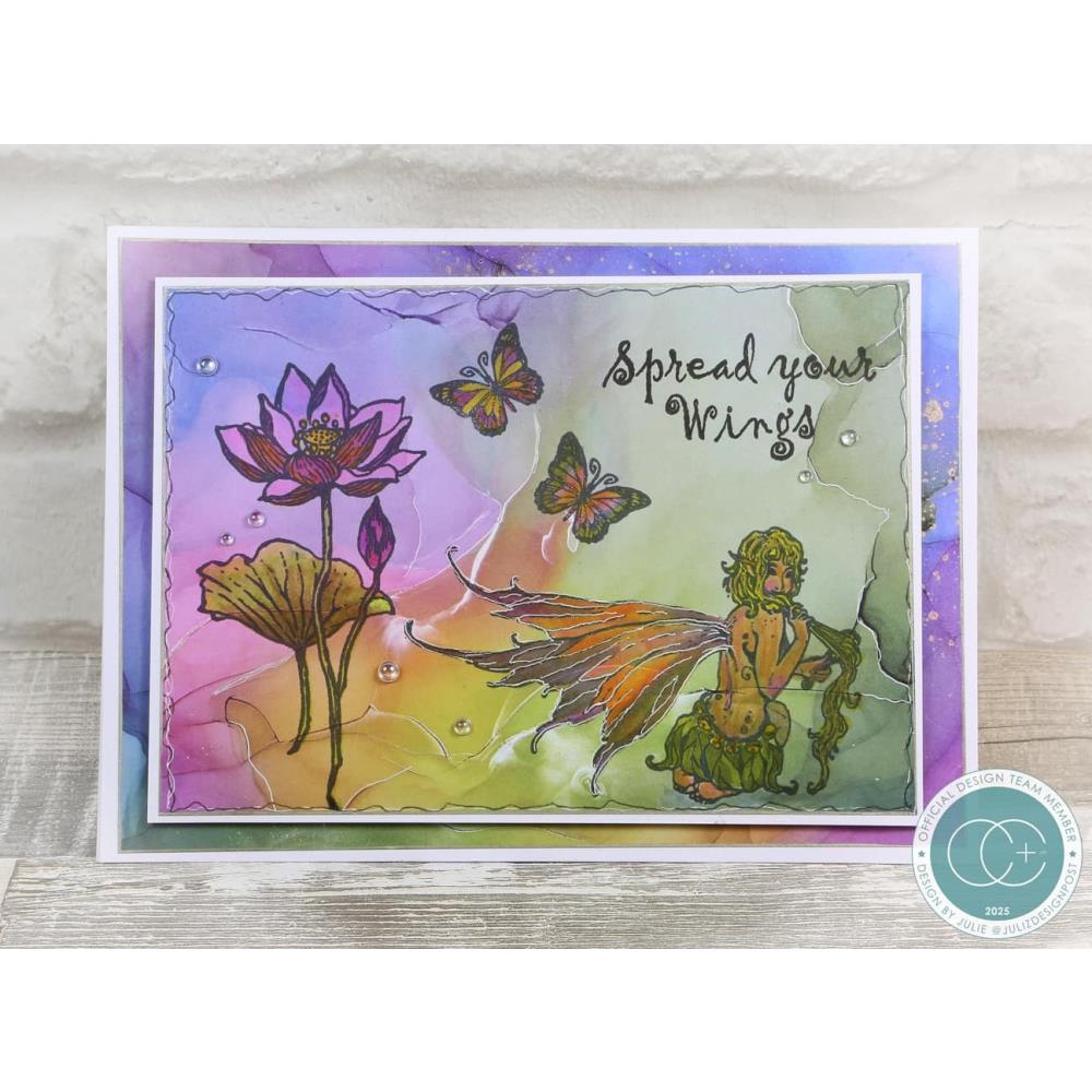 Craft Consortium Faeries Brushing Clear Stamp cclgstmp019 wings