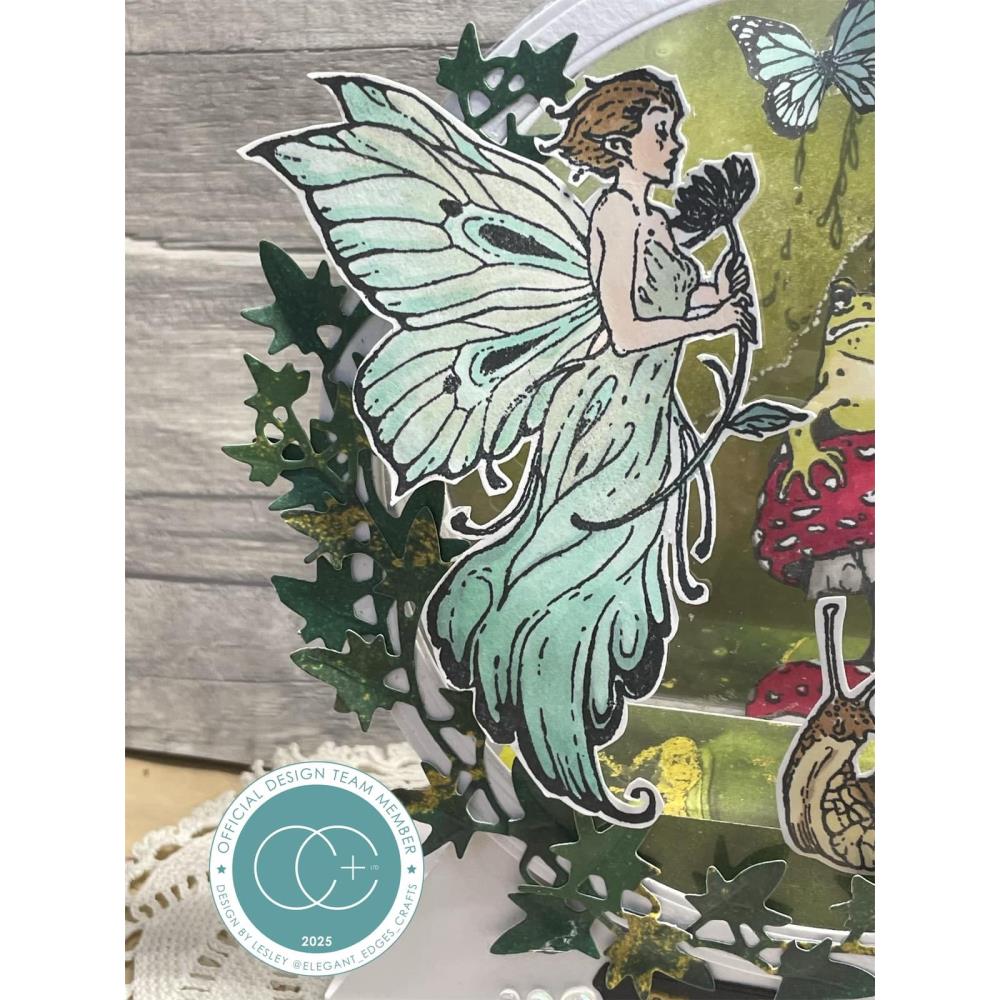 Craft Consortium Faeries Flower Clear Stamp cclgstmp003 greenery
