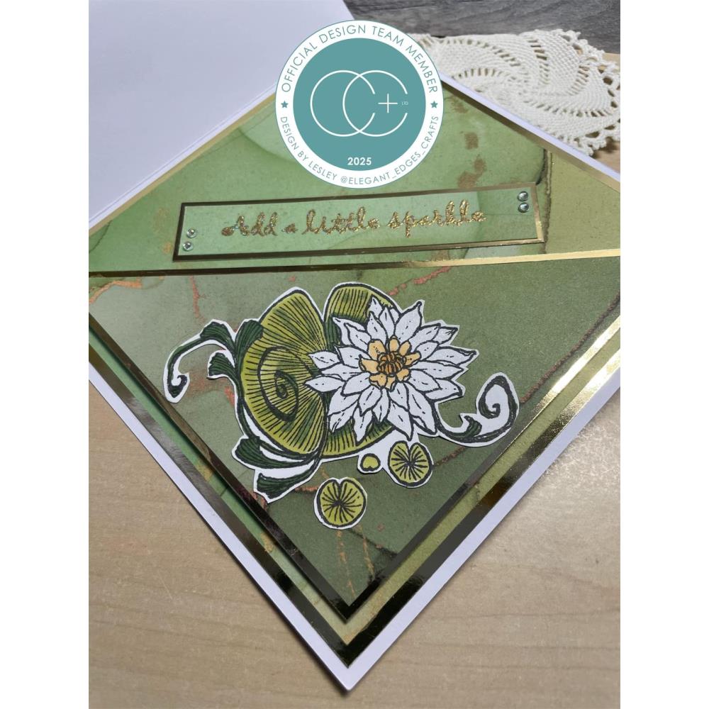 Craft Consortium Faeries Lily Pad Clear Stamp cclgstmp014 flower