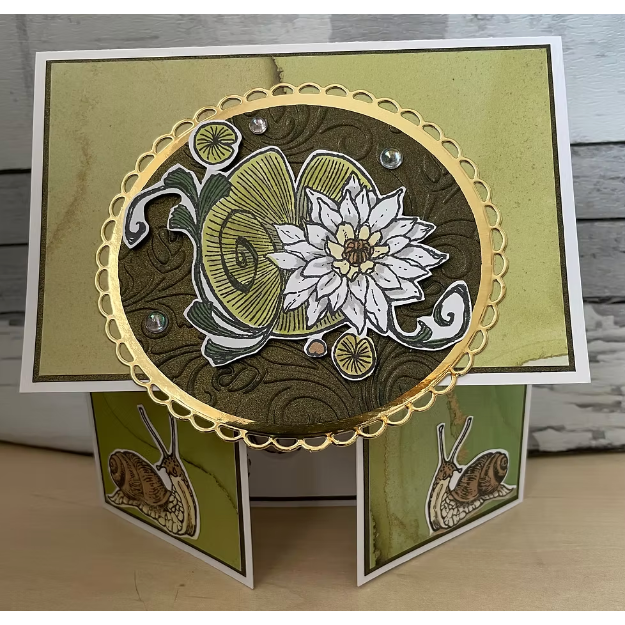 Craft Consortium Faeries Lily Pad Clear Stamp cclgstmp014 golden