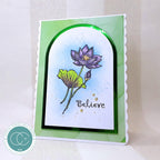 Craft Consortium Faeries Lotus Clear Stamp cclgstmp010 green