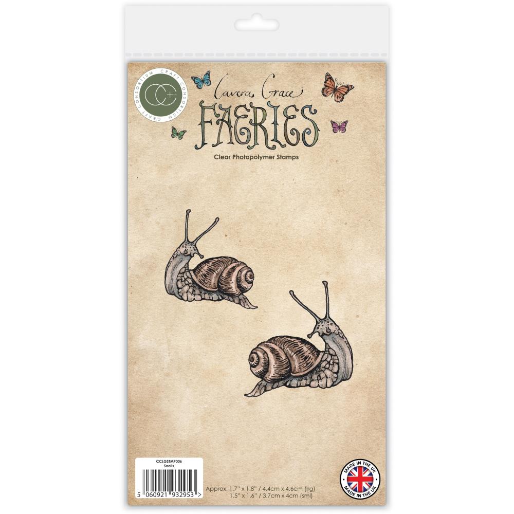 Craft Consortium Faeries Snails Clear Stamps cclgstmp006