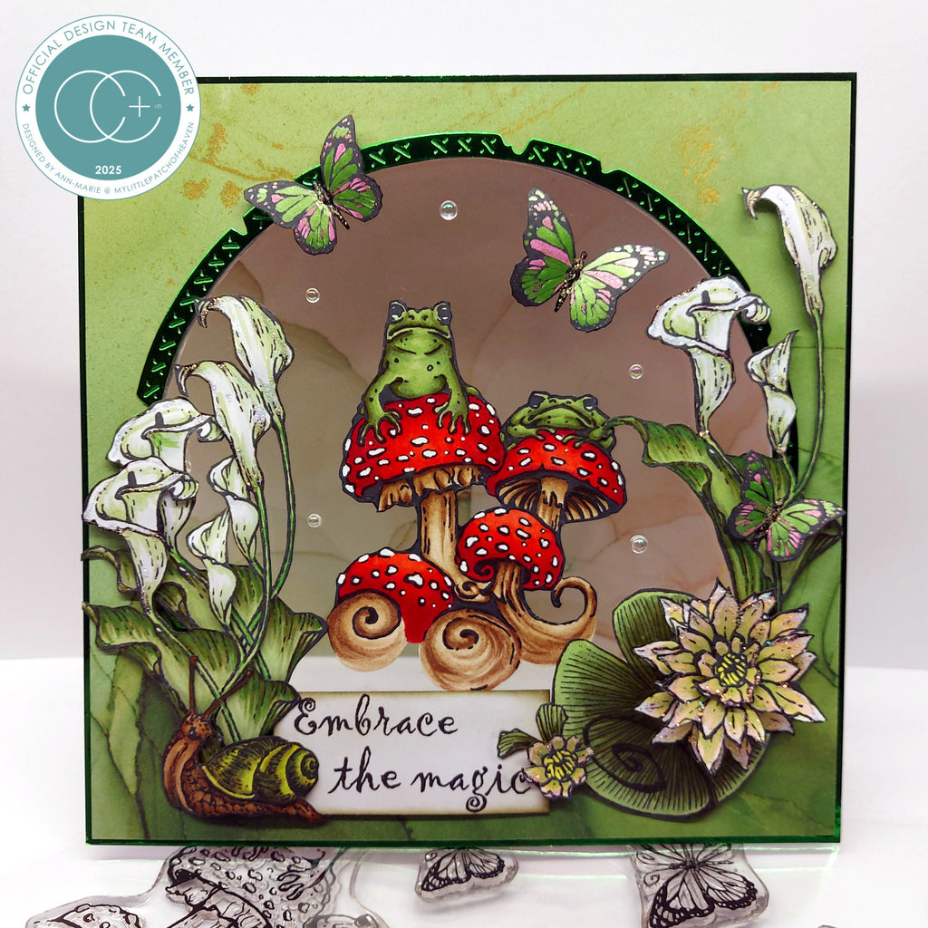 Craft Consortium Faeries Snails Clear Stamps cclgstmp006 lily