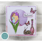 Craft Consortium Faeries Tulip Clear Stamp cclgstmp005 butterflies