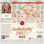 Craft Consortium Gingerbread Party 8x8 inch Paper Pad cclpad004 back of paper pack