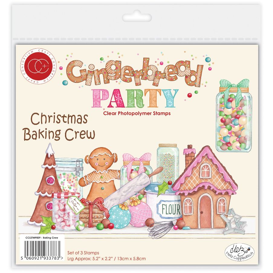Craft Consortium Gingerbread Party Baking Crew Clear Stamps cclstmp009