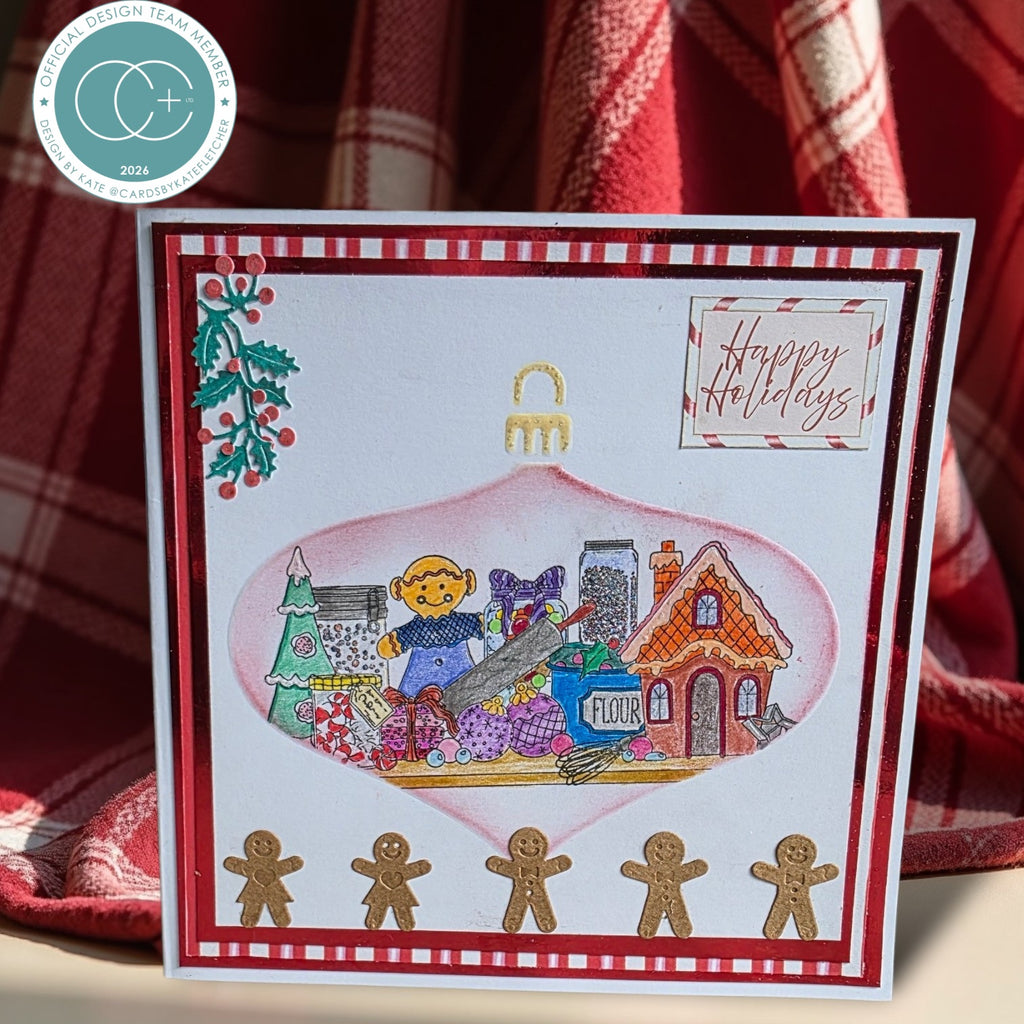 Craft Consortium Gingerbread Party Baking Crew Clear Stamps cclstmp009 gingerbread people happy holidays card