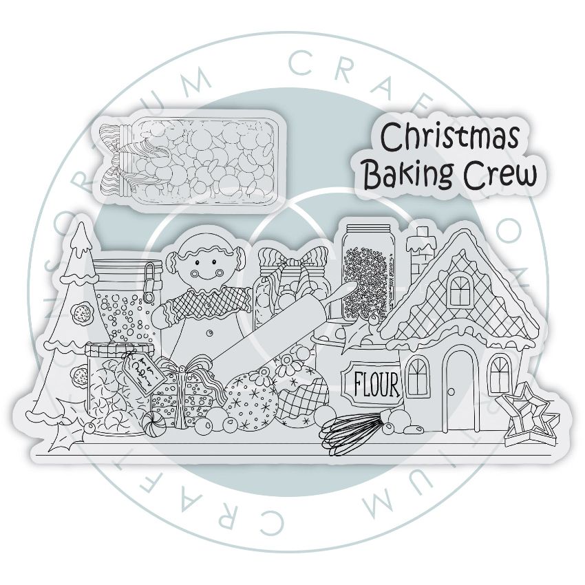 Craft Consortium Gingerbread Party Baking Crew Clear Stamps cclstmp009 product image