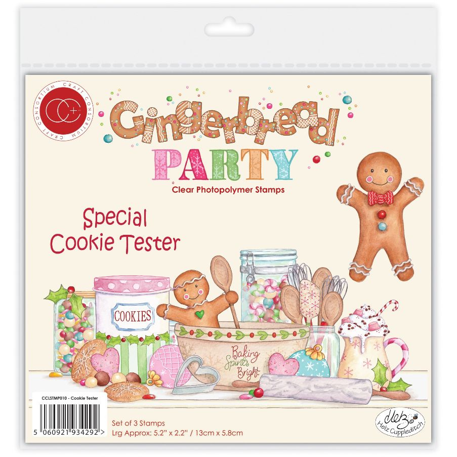 Craft Consortium Gingerbread Party Cookie Tester Clear Stamps cclstmp010