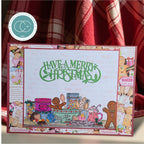 Craft Consortium Gingerbread Party Cookie Tester Clear Stamps cclstmp010 have a merry christmas card