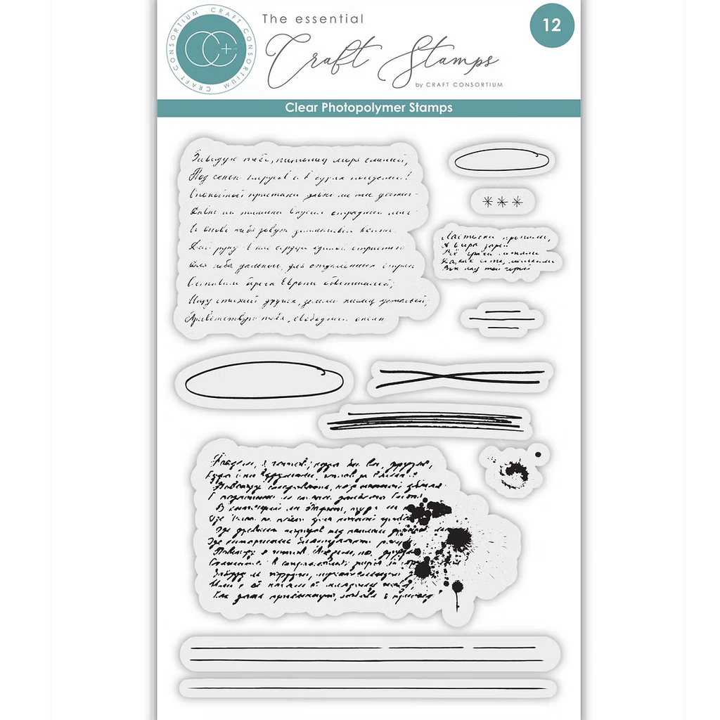 Craft Consortium Handwriting Clear Stamps ccetmp008
