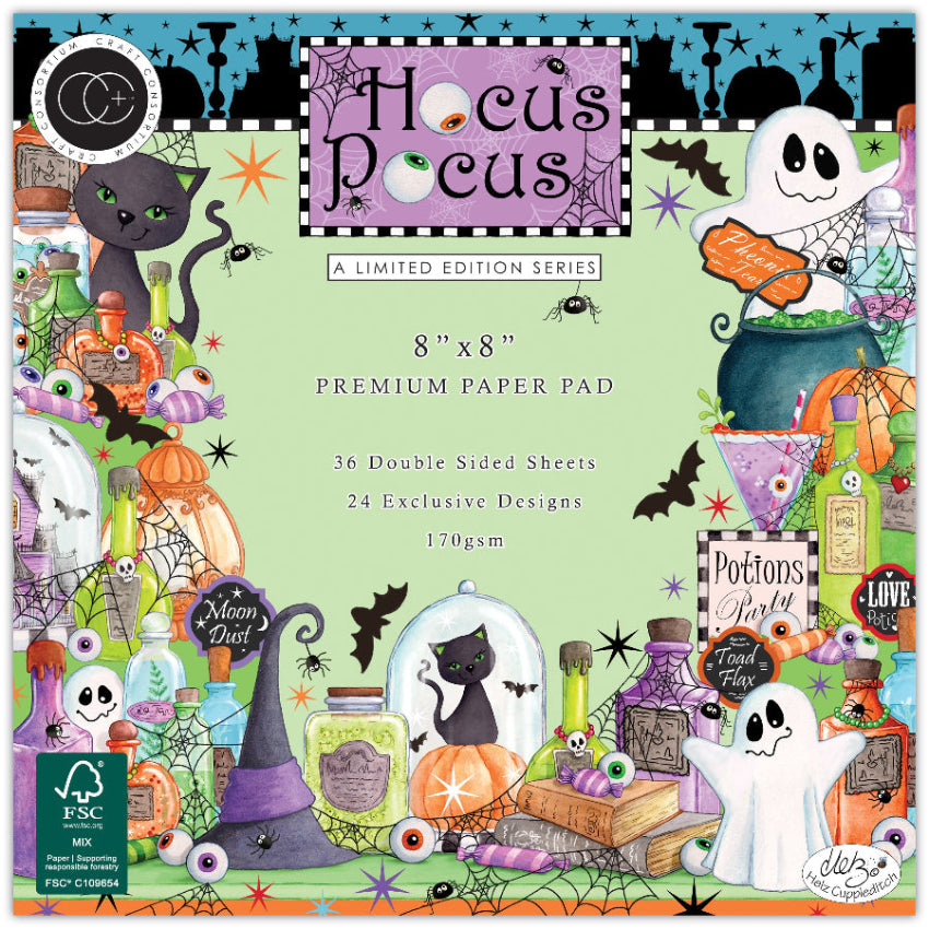 Craft Consortium Hocus Pocus 8x8 inch Paper Pad cclpad005