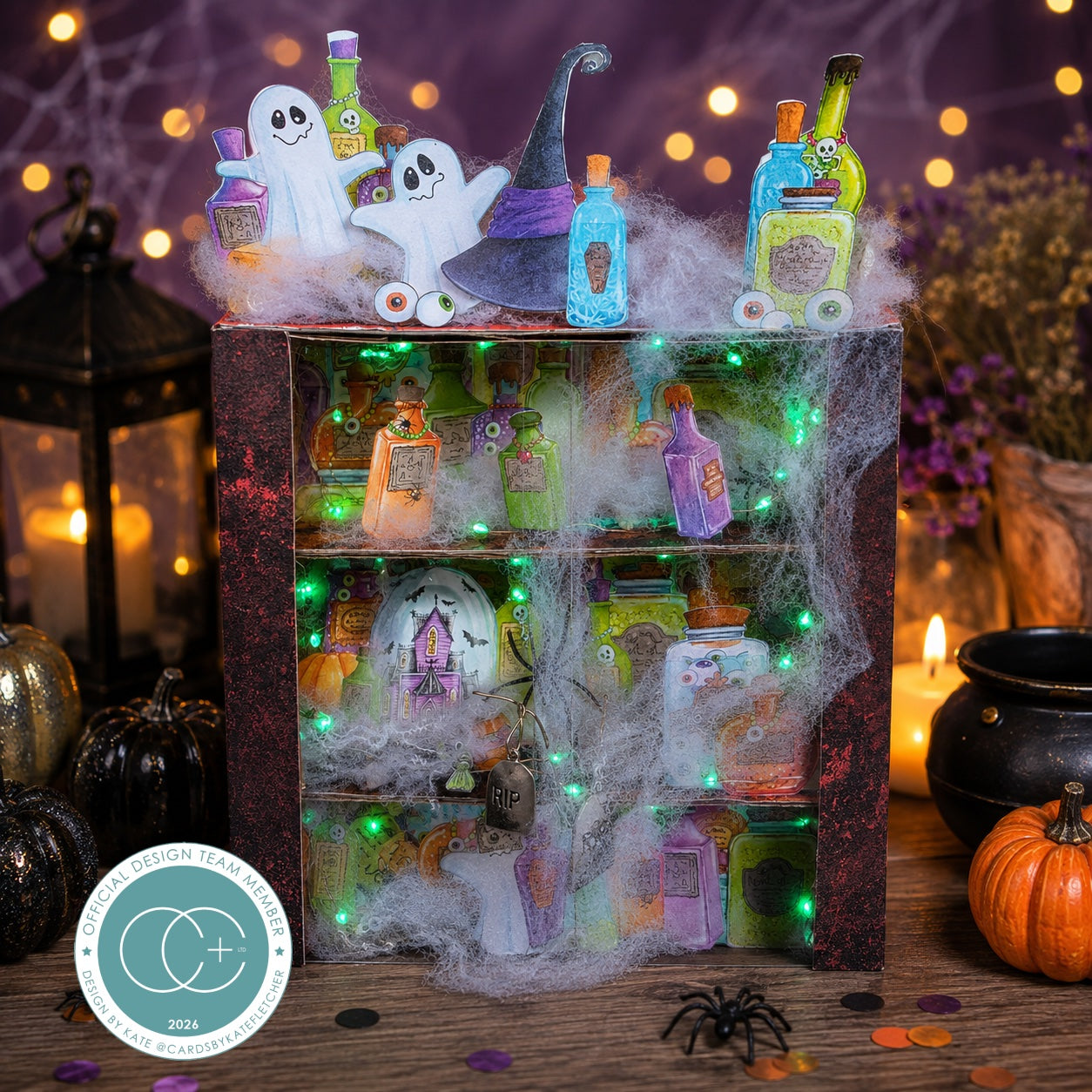 Craft Consortium Hocus Pocus Clear Stamps cclstmp012 potions shelf
