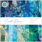Craft Consortium Ink Drops Ocean 2 12 x 12 Inch Paper Pack ccepad041