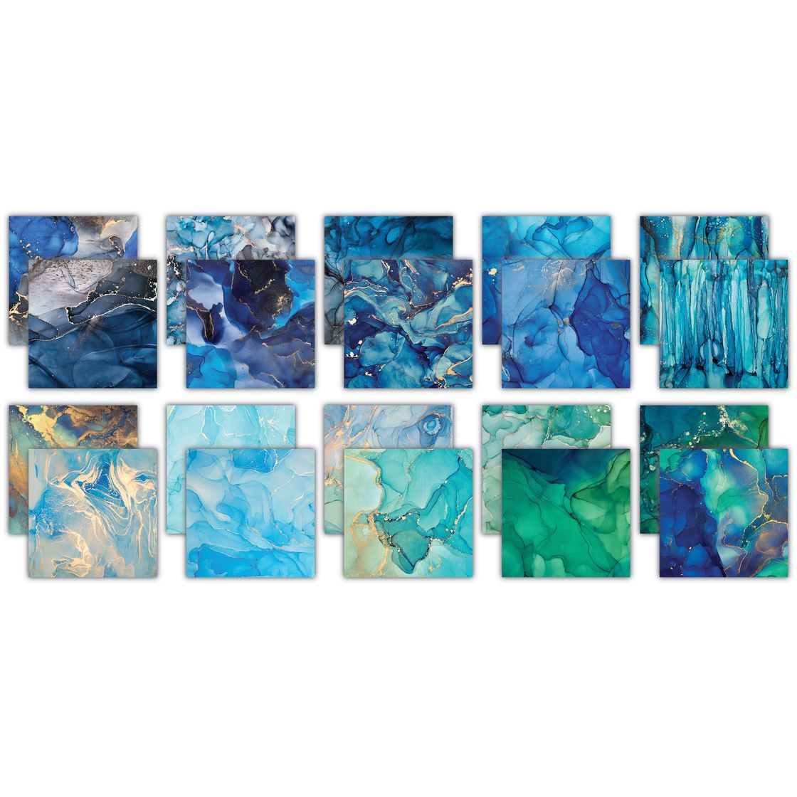 Craft Consortium Ink Drops Ocean 2 6 x 6 Inch Paper Pack ccepad041b image 1