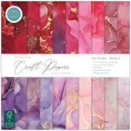 Craft Consortium Ink Drops Rose 2 12 x 12 Inch Paper Pack ccepad040