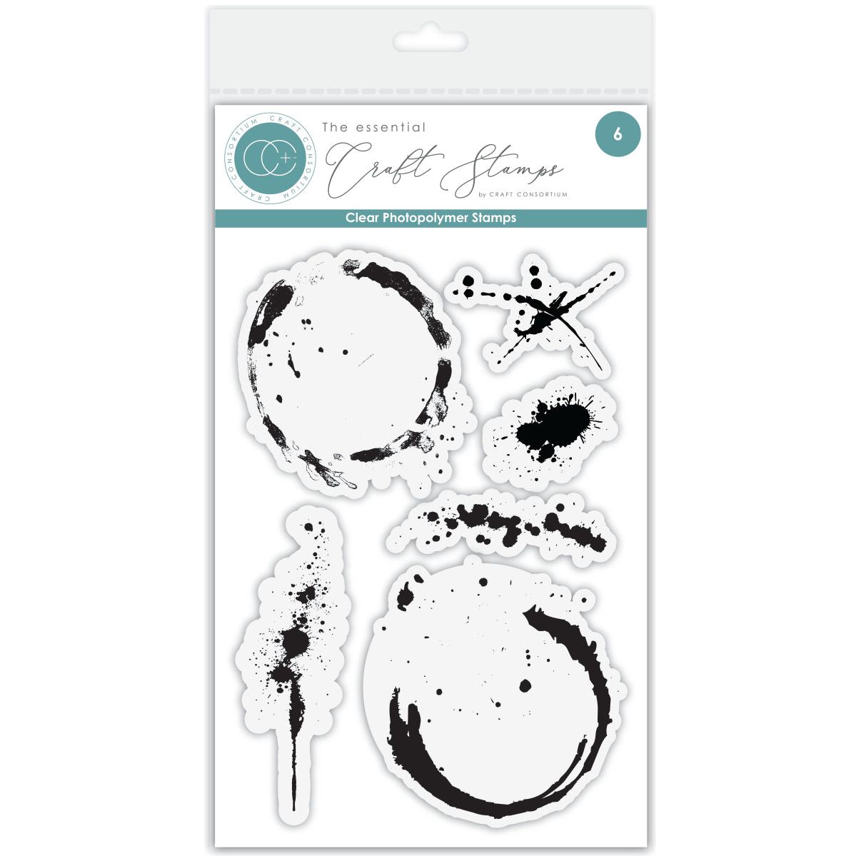Craft Consortium Ink and Coffee Stains Clear Stamps ccestmp005
