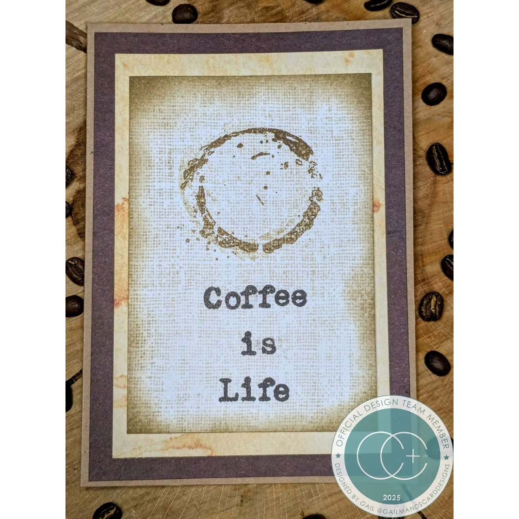 Craft Consortium Ink and Coffee Stains Clear Stamps ccestmp005 coffee