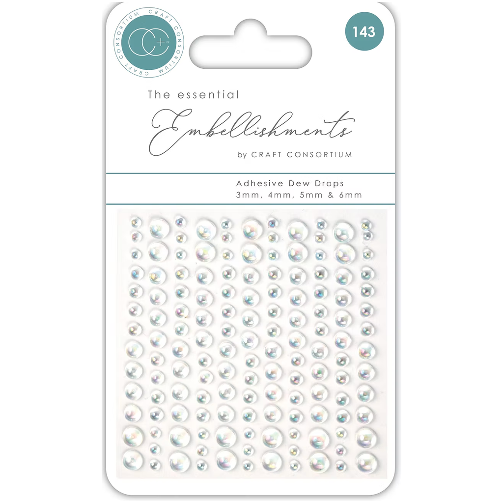 Craft Consortium Irredescent Adhesive Dew Drops cedrop009