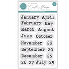 Craft Consortium Journal Months Clear Stamps ccetmp006