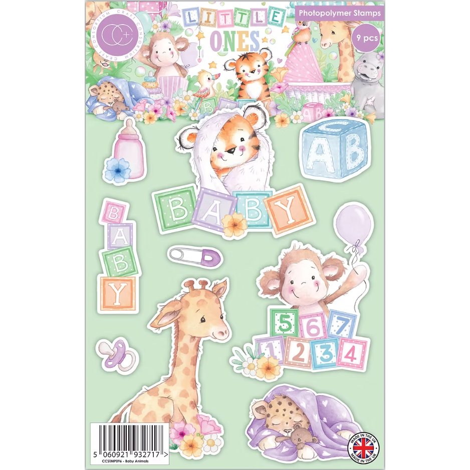 Craft Consortium Little Ones Baby Animals Clear Stamps ccstmp096
