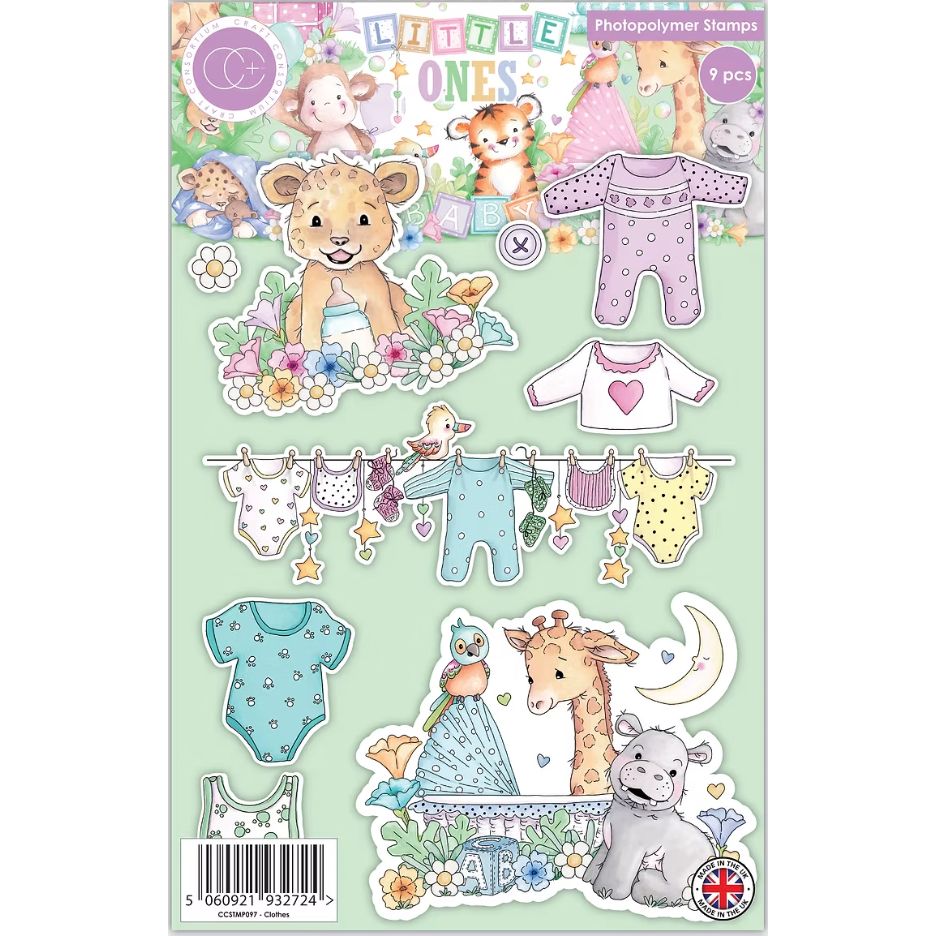 Craft Consortium Little Ones Clothes Clear Stamps ccstmp097