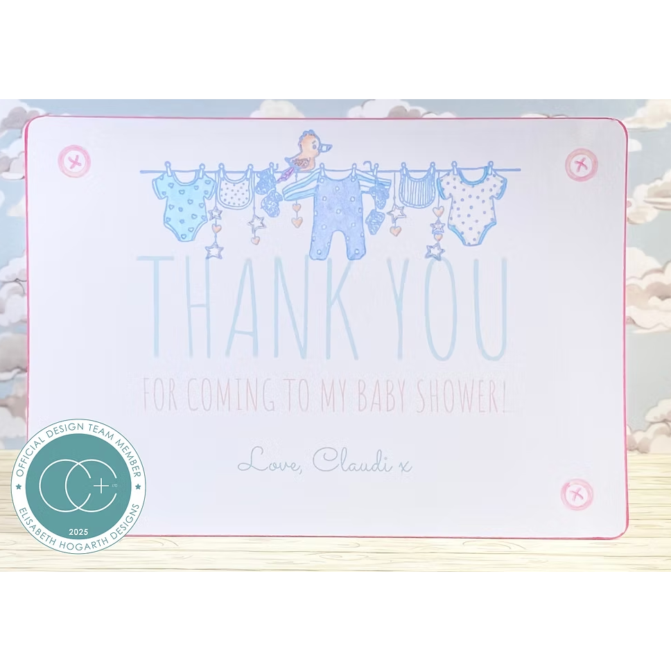 Craft Consortium Little Ones Clothes Clear Stamps ccstmp097 thank you