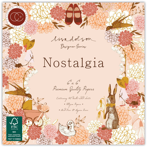Craft Consortium Papierblock 'Retro Summer', 6x6 Inch (15,2x15,2 Cm) – 40 Bogen, Doppelseitig Bedruckt, 180 G/m²