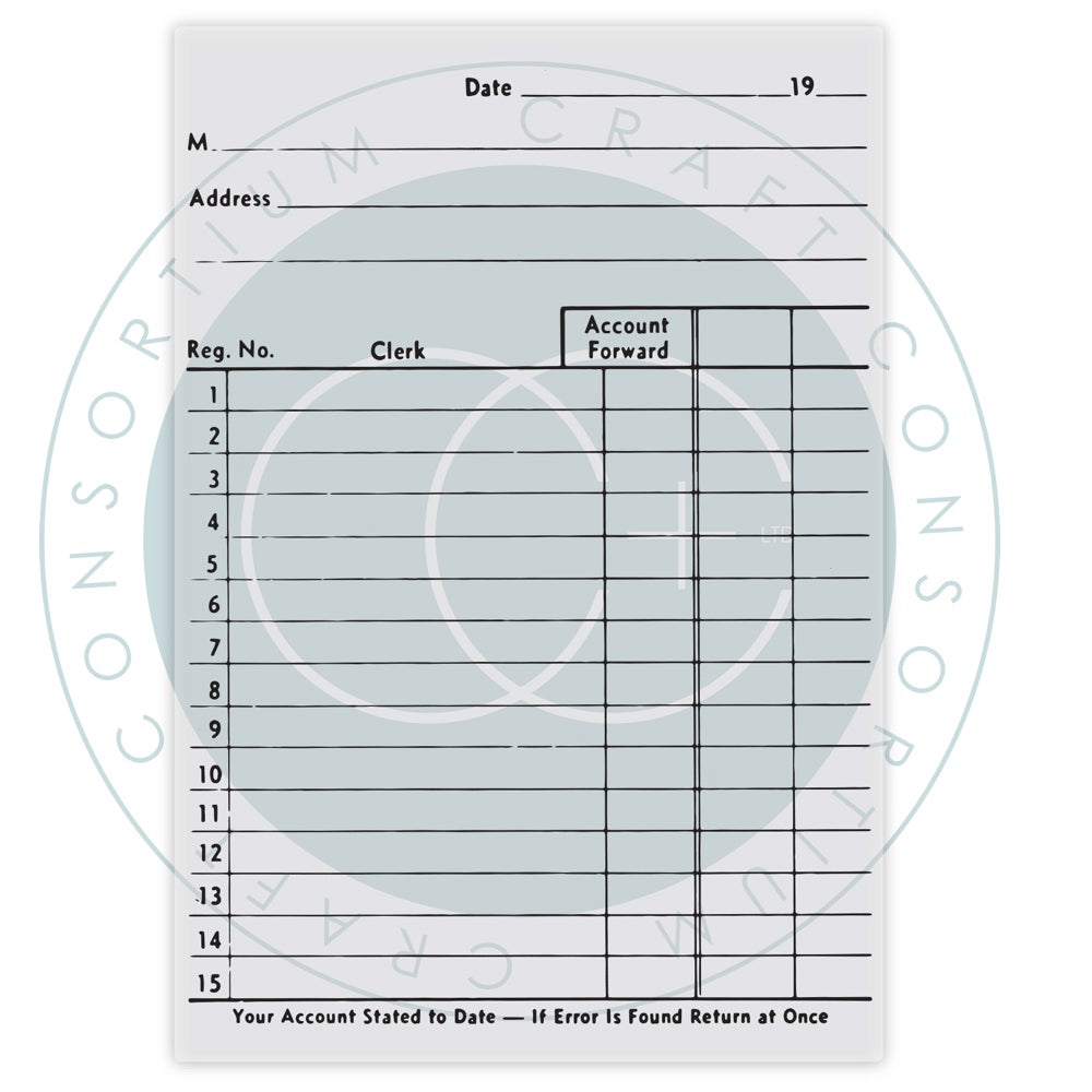 Craft Consortium Old Ledger Clear Stamp ccestmp020 inside