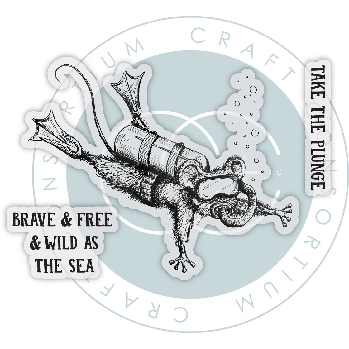 Craft Consortium Oliver's Adventures Brave and Free Clear Stamps ccdwstmp017 image 1