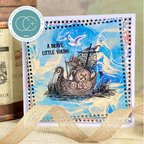 Craft Consortium Oliver's Adventures Little Viking Clear Stamps ccdwstmp015 gold and blue