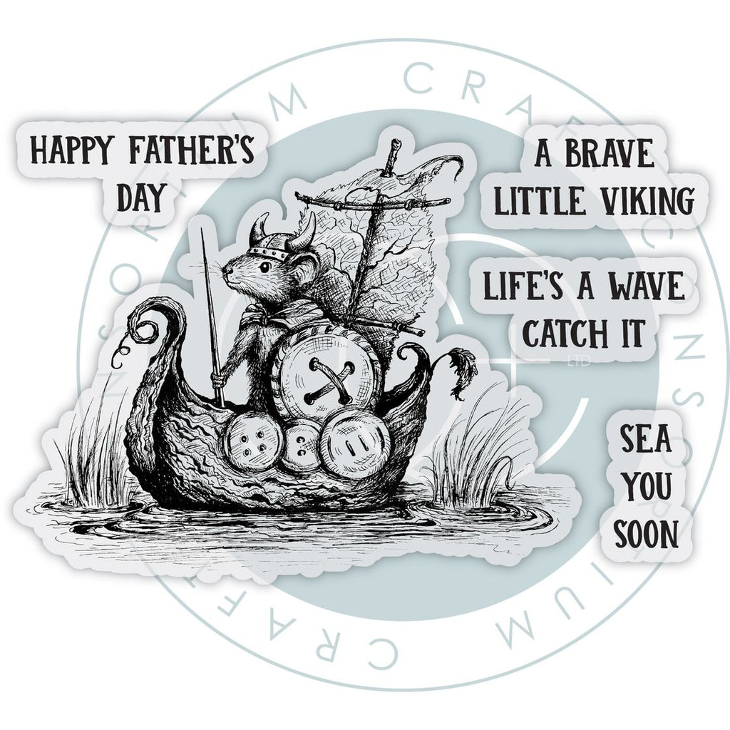 Craft Consortium Oliver's Adventures Little Viking Clear Stamps ccdwstmp015 image 1