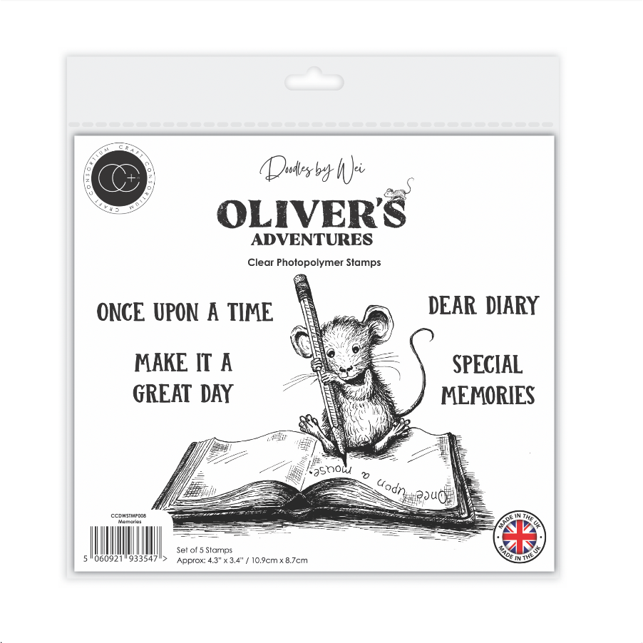 Craft Consortium Oliver's Adventures Memories Clear Stamps ccdwstp008