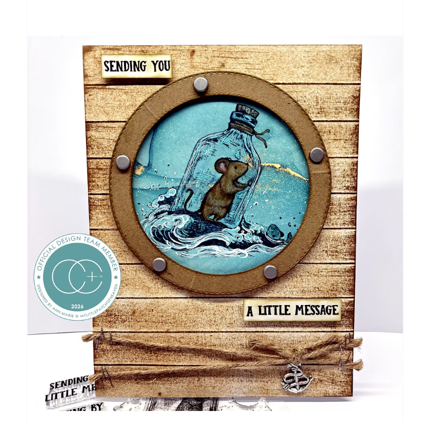 Craft Consortium Oliver's Adventures Message In A Bottle Clear Stamps ccdwstmp013 port hole