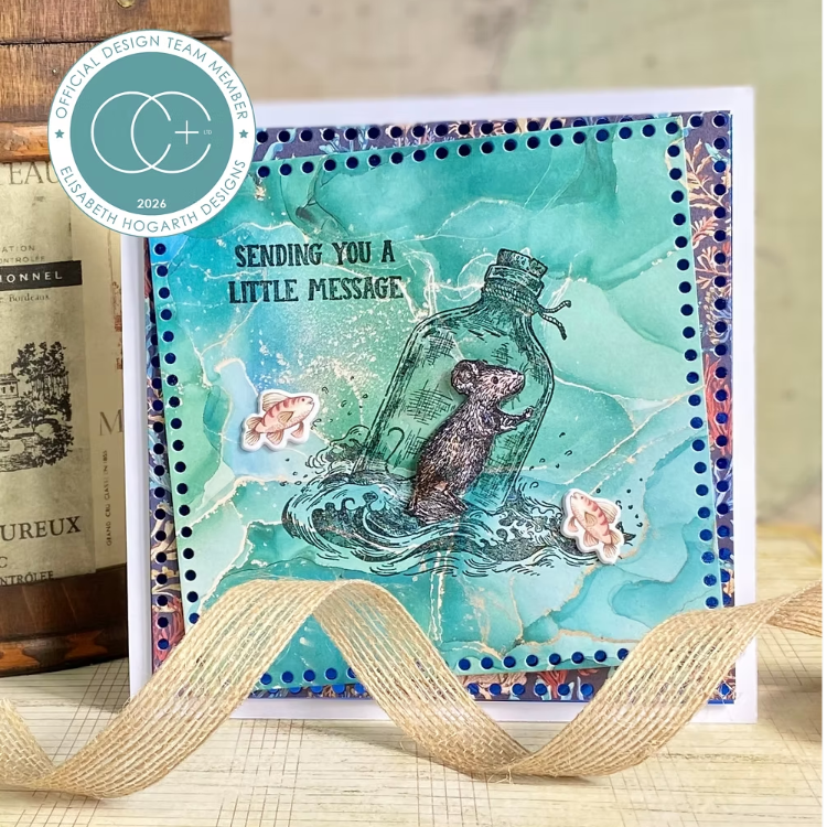 Craft Consortium Oliver's Adventures Message In A Bottle Clear Stamps ccdwstmp013 watercolor background