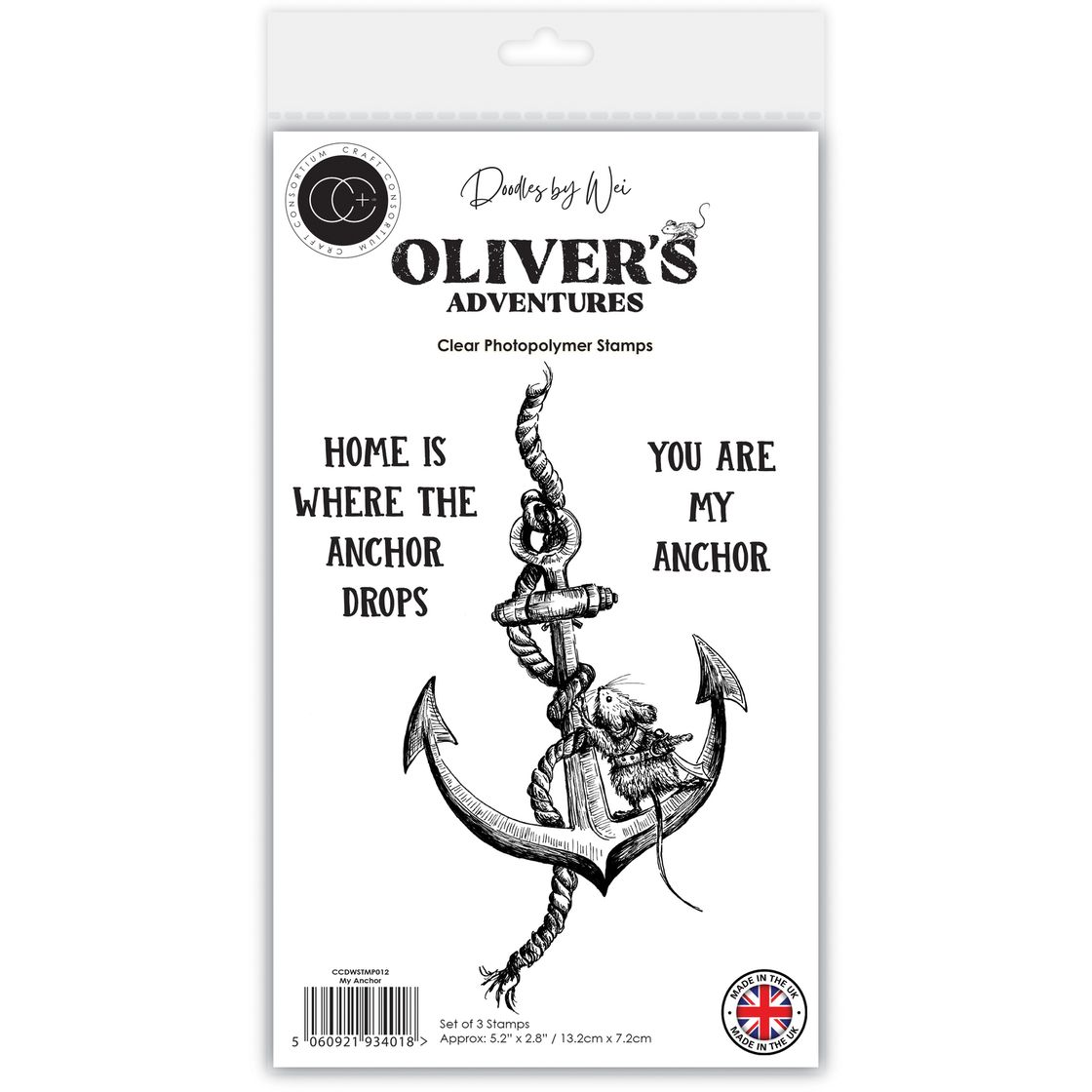 Craft Consortium Oliver's Adventures My Anchor Clear Stamps ccdwstmp012
